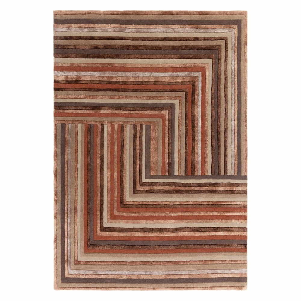 Covor cărămiziu din lână 160x230 cm Network Terracotta – Asiatic Carpets