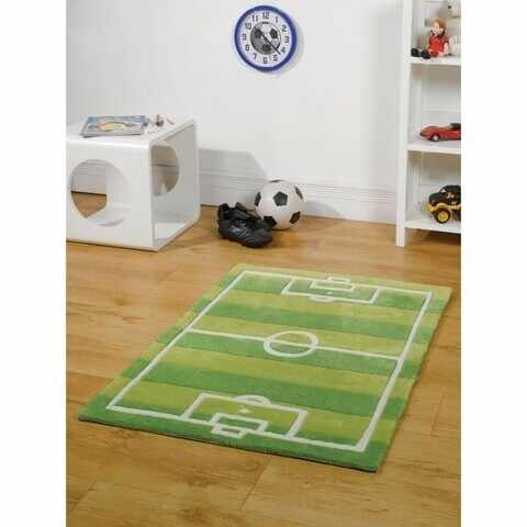 Covor Kiddy Play Football Pitch Green 100X150 cm
