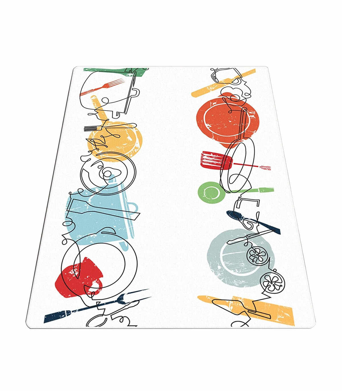 Covor de bucatarie Dessin Cuisine, Multicolor, anti-alunecare, lavabil, 80 x 150 cm